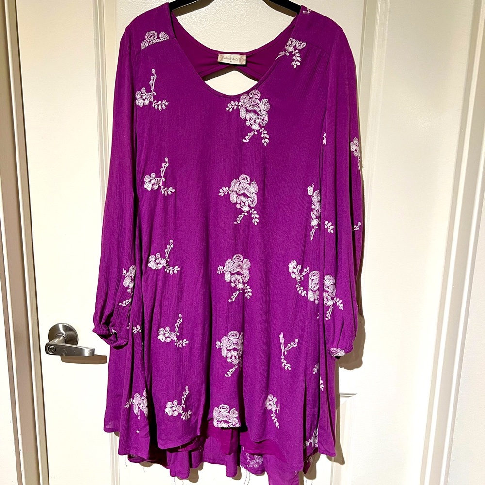 Altar’d State long sleeve purple floral dress